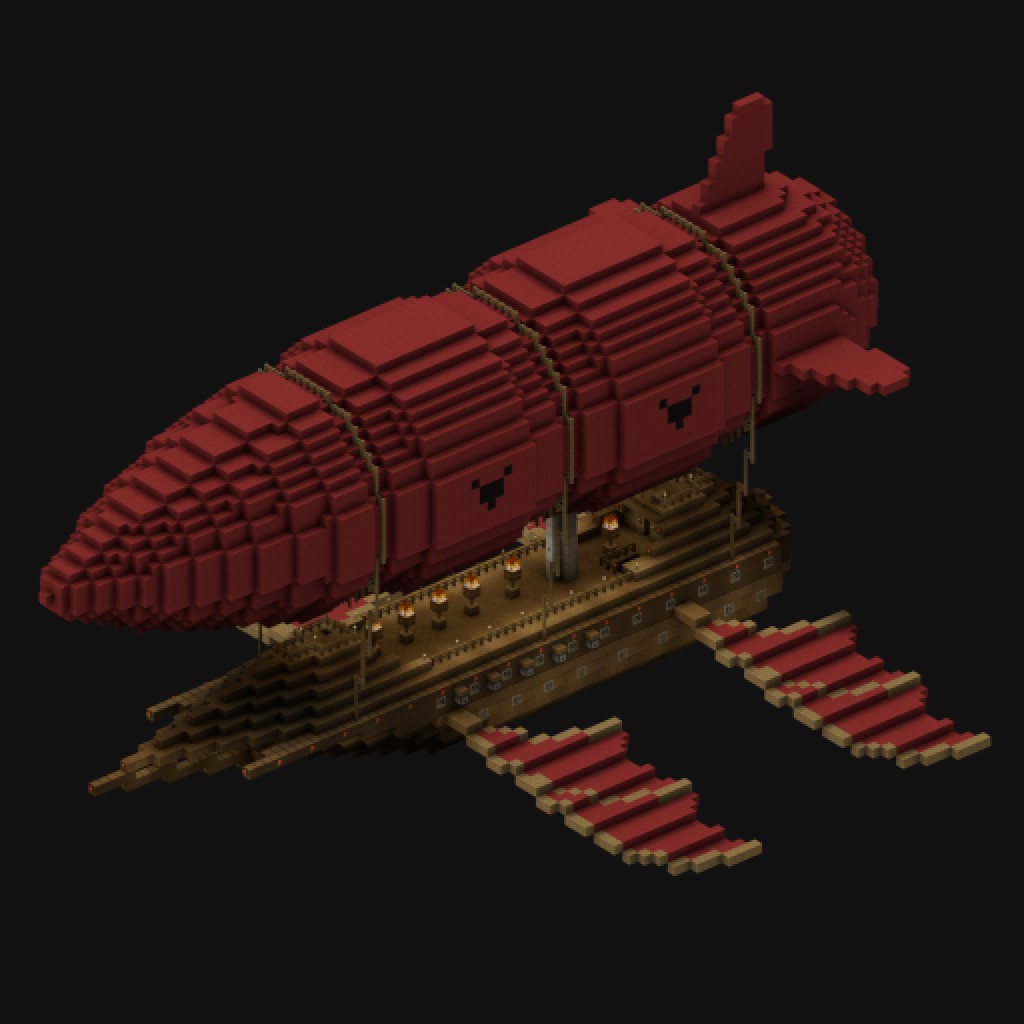 Minecraft - Blocky - Airship [Cycles] preview image 1